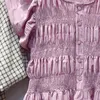 Blouses pour femmes Oceanlove Sweet Flying Sleeve Shirtsblouses Solid Spring Summer Retro Blusas Feminina Corée Fashion Camisas courtes