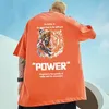 Power Tiger Designer Mens T Shirts Bomull Kort ärmar T-shirts Summer Casual Men Women Apparel Tees Tshirts Shirts Street Hip Hop Outwear Man Top Quality Tops 8xl