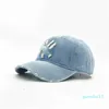 Kogelcaps volwassen mannen casual vintage denim borduurwerk honkbal pet vrouwen katoen sporthoed hiphop golf hoeden