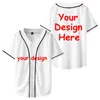 Herren -T -Shirts Drop Ship Custom Design Baseball Trikot Tops Kurzarm DIY für