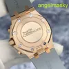 Orologio da polso unisex AP Epic Royal Oak Series 26231or Womens 18K in oro rosa Diamond Panda originale Orologio meccanico automatico