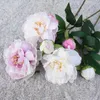 装飾的な花シルク2ヘッド牡丹柔軟な人工花のアレンジフローラルアートブーケウェディング