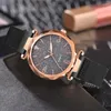 Montre-bracelets Rose Gold Femmes Watch 2024 Top magnétique Starry Sky Lady Wristwatch Mesh Female Clock Femme pour Dropship Relogio Feminino