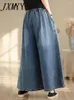 Damesjeans JXMYY 2024 Spring Summer Fashion Elastic Loose Dunne Casual Harajuku groot formaat denim rechte been brede broek vrouwen