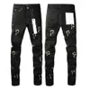 Jeans pourpre marque Men de designer jeans skinny pantalon noir pantalon denim mode mode décontracté street