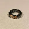 Da Fu High quality ceiling high aesthetic black crystal ring for boys with a sense of luxury and unique design that is niche