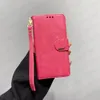 Lettera di lusso Flower Litchi Skin Leather Telefono per iPhone 15 14 Plus 14Pro 13 13Pro 12 12Pro 11 Pro Max Magnet Close Door Door Flip Wallet Coperchio Designer famoso