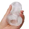 13cm Male Masturbator Transparent Jelly Artificial Vaginal Real Pussy for Men Penis Exerciser Cock Enlarger Suck sexy Toys Erotic