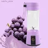 Juicers Portable juice mixer summer personal electric mini bottle household USB 6-blade juice cup machine kitchen Y240418