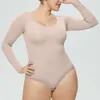 One Piece Underwear for Tightening Abdomen and Lifting Buttocks, the Body. Women's Tight Fitting Long Sleeved Slimming Clothes, Beauty Body Shaping Clothes F41828