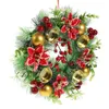 Decoratieve bloemen deur ornamenten hangende kransen slinger teeel houder kaarsen kaarsen kerstdecor decoreren