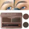 Enhancers Waterproof Eyebrow Powder Palette with Brush Double Color Lasting Natural Brow Enhancers Pigment Eyebrow Shadow Makeup Cosmetic