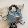 Shoulder Bags Niche Design Bag Women All-match 2024 Fashion Pearl Handbag High-end Western Style Cloud Width: 21cm