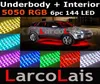 24モードサウンドアクティブ6PC 144 LED 7カラーRGB 5050リモートカーインテリアアンダーボディLEDグローストリップライト6714147