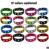 Gioielli 1 lotis100pcs sile bracciali da polso da polso da polso cingolio rettificati bande di braccialetti per bambini festa regalo 18 cm 17 colori drop drile dhjnb