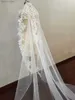 Cabelo de casamento Fotos reais de fotos de casamento véu de casamento com renda escondida apenas no top 3 metros de comprimento Véu de véu de cabeça acessórios de casamento