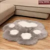 Impezza da gatto cuscino porta cuscino di footprint forma di peluche morbido tappeto divano di divano tavolo tavolo da letto tappeto decorativo 2021