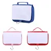 DHL50PCS Toiletiekits Sublimatie Diy Wit Blank Polyester Square Travel Draagbare make -uptas met haakmix kleur