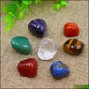 Losse edelstenen losse 7 stcs/set Reiki Seven Chakra HealingNatural Stone tuimelde Irregar Polishing Rock Quartz Yoga Energy Bead Decorati Oto9k