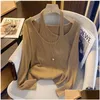 Blouses voor dames shirts dames lente mode irregar solide kleur o-neck lange mouw t-shirt vrouwen kleding elegant werkplever onder dh1jx