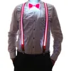 Erkek Led Sırıştırıcılar Bow Tie Unisex Elastik Ayarlanabilir Pantolonlar Işıklı Müzik Festivali Kostüm Partisi için LED 240418