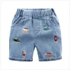 Zomer babyjongens denim shorts modehole kinderen jeans Zuid -Korea stijl jongen casual cowboys shorts kind peuter strandbroek 240418