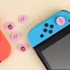 스피커 4pcs/로트 귀여운 핑크 실리콘 엄지 스틱 그립 조이 콘 스위치 OLED LITE 게임 액세서리를위한 아날로그 조이스틱 캡