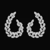 4 st Super Luxury Cubic Zirconia Bridal Wedding Party Costume Nigerian Dubai Jewelry Set for Brides Accessories 240410