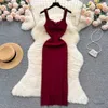 Basic Casual Dresses Romantic Pearl Knitted Women Dress Summer Elegant High Waist Stretchy Bodycon Tank Dress Korean Party Vestidos