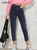 Jeans femminile cjfhje skinny harem pantaloni moda ad alta vita pantaloni di jeans blu vintage femminile femminile autunno d'autunno nero streetwear