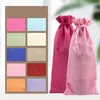 Sacs à provisions 20pcs / lot 16 36cm Gift Champagne Sachets Burlap Linn DrawString Red Wine Bottle Covers Sac personnalisé