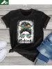 Elbiseler% 100 Pamuk Olun Nazik Otizm Farkındalık Dağınık Bun Mom Kız Kadın Tshirts Unisex Femme Grafik Kısa Kollu Yüksek Kalite Üstleri