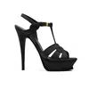 designer high heels shoes women 2024 코디 박스 원피스 10cm 흑백 럭셔리 퍼프 발가락 샌들 사무실 고무 르푸 신발 【code ：L】