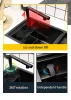 Kitchen Sink Stainless Steel Hidden Wash Basin Small Size Bar Sink with Cup Washer Above Counter Apron Front for Home