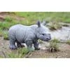 Trädgårdsdekorationer baby noshörning för dekoration gräsmattor ornament figurer djurskulptur trädgårdsarbete hushållsgåvor