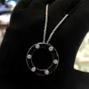 Cartrres de créateurs Nacklace Simple Set Pendant Kajia Single Ring Big Cake Collier plaqué 18k Rose Gold Chain Fashion Volyme 6 Diamond Love