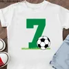 Tシャツ2024ニューチャイルドフットボールTシャツデザイン固定印刷サッカーショートスリーブ小児サッカーシャツベイビーボーイズTシャツQ240418