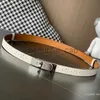 10A Mirror Quality designer belts layer cowhide new lock buckle for women's fashion palm print thin waist belt simple genuine leather belt