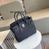 Women Luxury Borse L Nuova borsa per fibbia in argento con strato di testa con vera pelle di grande capacità 35 borsetta