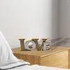 Figurines décoratives Love Sign Free Standing Word Decor Modern Block Letters Ornement pour la table de la ferme Thanksgiving Living Room Bedroom