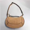 Is Cowhide Rivet suede Shoulder bags women designer bags Half Moon Style crossbody Bag underarm saddle women cool purse 231015