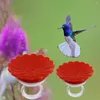 Autres fournitures d'oiseau 1pc Créatic Birds Feeder Water avec bague Fleurer Fleur Forme de colibris Drinker Plastic portable Plastic