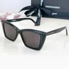 Modne prostokątne okulary przeciwsłoneczne dla mężczyzn i kobiet Wysoka jakość i luksusowe oko kota oko Słońce Oversizezowane okulary przeciwsłoneczne na zewnątrz z pudełkiem SL657mica