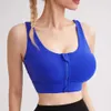 Cloud Hide Front Front Zipper Yoga Bra Plus Size Sports Top Femmes