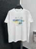 Męskie koszulki projektant Pu Pujia poprawna wysoka wersja 24ss Nowa literowa zabawka wydrukowana krótkie rękawowe T-shirt dla mężczyzn i kobiet, wszechstronna modna lffm