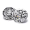 Casps ganci Noosa Loosa Snap Jewelry Mother Heart Bottoni metallici da 18 mm per bottoni Bracciale Drop Delivery Components Dh8gv