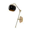 Vägglampa modern hemkonst svart glas boll matsal guld metall kropp balkong ljus café ljus zm11112