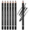 Versterkers 6 stks oog wenkbrauw potlood eenvoudige kleur natuurlijk zwart bruine waterdichte professionele vrouwen oogmake -up pen schoonheid cosmetische wenkbrauw gereedschap