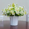 Dekorative Blumen Promotion!1 Bouquet 28 Köpfe künstliche gefälschte Gänseblümchenblume Innen im Freien im Freien Hänge Pflanzer Home Wedding Garden Cemetery