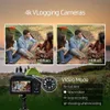 Capture fotos e vídeos impressionantes com câmera digital de 64MP para fotografia e vídeo 4K Vlogging Camera para o YouTube - inclui tela flip de 3 ", Zoom digital 16x